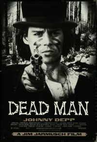 5c0597 DEAD MAN 1sh 1996 great image of Johnny Depp pointing gun, Jim Jarmusch's mystic western!