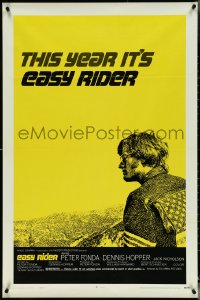 5c0617 EASY RIDER style C 1sh 1969 Peter Fonda, motorcycle biker classic directed by Dennis Hopper!