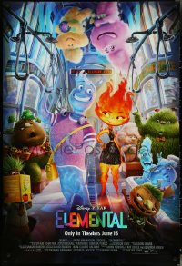 5c0620 ELEMENTAL advance DS 1sh 2023 Walt Disney, opposites react, cute CGI fire/water characters!