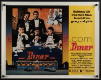 5c0484 DINER 1/2sh 1982 Barry Levinson, Kevin Bacon, Daniel Stern, Mickey Rourke, art by Joe Garnett