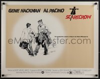 5c0511 SCARECROW 1/2sh 1973 cool artwork of Gene Hackman with cigar & young Al Pacino!