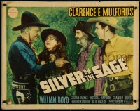 5c0514 SILVER ON THE SAGE 1/2sh 1939 western cowboy William Boyd as Hopalong Cassidy, ultra rare!