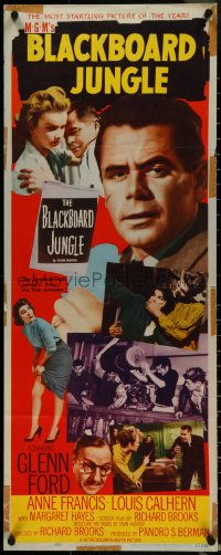 5c0407 BLACKBOARD JUNGLE insert 1955 teacher Glenn Ford, Margaret Hayes, Anne Francis, classic!