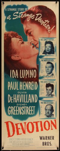 5c0412 DEVOTION insert 1946 Ida Lupino & Olivia De Havilland are completely opposite sisters!