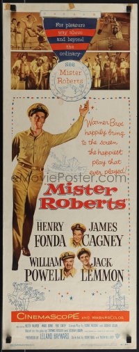 5c0424 MISTER ROBERTS insert 1955 Henry Fonda, James Cagney, William Powell, Jack Lemmon, John Ford