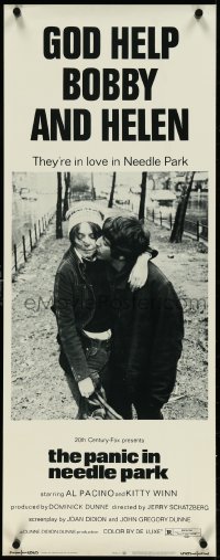 5c0427 PANIC IN NEEDLE PARK insert 1971 Al Pacino & Kitty Winn are heroin addicts, ultra rare!