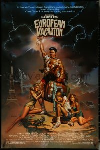 5c0768 NATIONAL LAMPOON'S EUROPEAN VACATION 1sh 1985 Chevy Chase, wacky fantasy art by Vallejo!