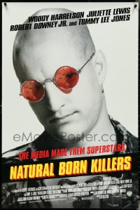 5c0771 NATURAL BORN KILLERS style B 1sh 1994 cult classic, Harrelson, cool red tagline design!