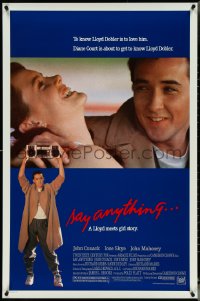 5c0838 SAY ANYTHING 1sh 1989 image of John Cusack holding boombox, Ione Skye, Cameron Crowe!