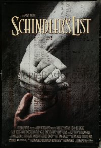 5c0840 SCHINDLER'S LIST 1sh 1993 Steven Spielberg WWII classic, Liam Neeson, Ralph Fiennes!