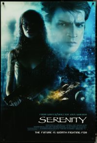 5c0842 SERENITY 1sh 2005 Joss Whedon directed, Summer Glau, Nathan Fillion!