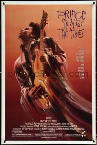 5c0849 SIGN 'O' THE TIMES 1sh 1987 rock and roll concert, great image of Prince w/guitar!