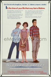 5c0853 SIXTEEN CANDLES 1sh 1984 Molly Ringwald, Anthony Michael Hall, directed by John Hughes!