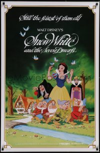 5c0859 SNOW WHITE & THE SEVEN DWARFS 1sh R1983 Walt Disney animated cartoon fantasy classic!