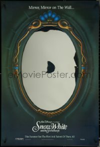 5c0858 SNOW WHITE & THE SEVEN DWARFS foil teaser 1sh R1993 Disney, mirror mirror on the wall...!