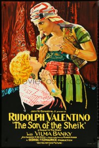 5c0232 SON OF THE SHEIK S2 poster 2000 incredible art of Rudolph Valentino & Vilma Banky!