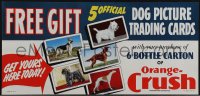 5c0372 CRUSH 9x18 advertising poster 1950s official dog picture trading cards, ultra rare!