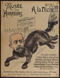 5c0387 MUSEE DES HORREURS #3 20x26 French special poster 1899 anti-Dreyfusard, Lenepveu, ultra rare!