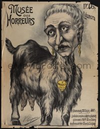 5c0390 MUSEE DES HORREURS #46 20x26 French special poster 1900 anti-Dreyfusard, Lenepveu, ultra rare!