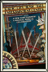 5c0112 NEW YORK SUMMER 25x38 stage poster 1979 wonderful Byrd art of Radio City Music Hall!