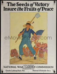 5c0395 SEEDS OF VICTORY INSURE THE FRUITS OF PEACE 23x29 special poster 1919 Enricht, ultra rare!