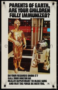 5c0396 STAR WARS HEALTH DEPARTMENT POSTER 14x22 special poster 1979 C3P0 & R2D2, do your records show it?