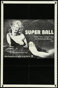 5c0174 SUPER BALL 23x35 special poster 1976 later edited into The Great Hollywood Rape-Slaughter!