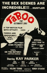 5c0175 TABOO 22x35 special poster 1980 Kay Parker, LeMay, if charity begins at home... why not sex?