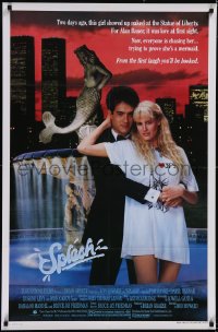 5c0865 SPLASH 1sh 1984 Tom Hanks loves mermaid Daryl Hannah in New York City under Twin Towers!