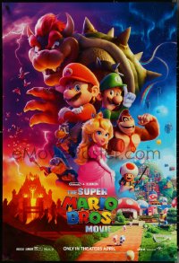 5c0877 SUPER MARIO BROS MOVIE advance DS 1sh 2023 Pratt is Mario, Day is Luigi, colorful montage!