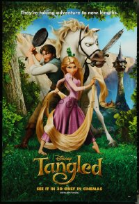 5c0880 TANGLED int'l advance DS 1sh 2010 Walt Disney, Greno and Howard, cool image of people in hair!