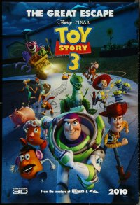 5c0901 TOY STORY 3 int'l advance DS 1sh 2010 Disney & Pixar, Woody, Buzz & all being chased!