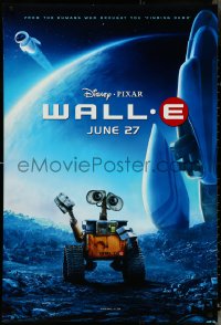 5c0928 WALL-E advance DS 1sh 2008 Walt Disney, Pixar, WALL-E & EVE with spaceship!