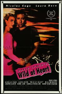 5c0939 WILD AT HEART 1sh 1990 David Lynch, Nicolas Cage & Laura Dern, a wild ride!