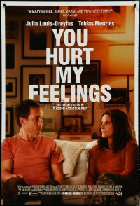 5c0949 YOU HURT MY FEELINGS advance DS 1sh 2023 close-up of Julia-Louis-Dreyfus and Tobias Manzies!