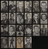 5d0689 LOT OF 22 ARCADE CARDS 1940s great portraits of top stars with facsimile autographs!