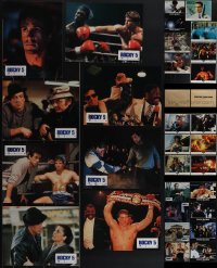 5d0487 LOT OF 30 1985-2007 ARNOLD SCHWARZENEGGER & SYLVESTER STALLONE LOBBY CARDS 11X14 STILLS & FRENCH 1985-2007