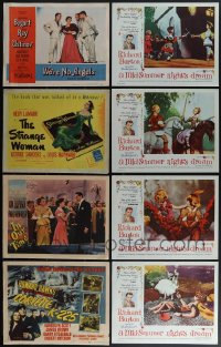 5d0342 LOT OF 8 LOBBY CARDS 1940s-1950s great images from a variety of different moveis!