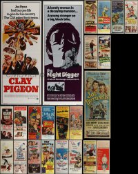 5d0772 LOT OF 27 FORMERLY FOLDED INSERTS 1940s-1970s great images from a variety of movies!