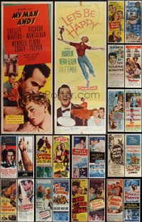 5d0769 LOT OF 30 FORMERLY FOLDED INSERTS 1940s-1950s great images from a variety of movies!