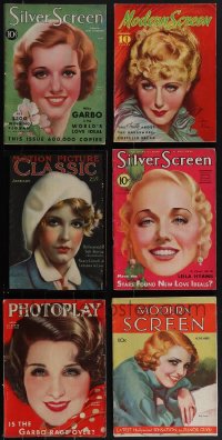 5d0431 LOT OF 6 MOVIE MAGAZINES 1930s Silver Screen, Motion Picture Classic, Photoplay & more!