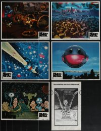 5d0346 LOT OF 5 HEAVY METAL LOBBY CARDS & 1 UNCUT PRESSBOOK 1981 great animation images!