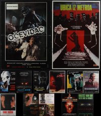 5d0868 LOT OF 13 FORMERLY FOLDED YUGOSLAVIAN POSTERS 1980s-1990s a variety of cool movie images!