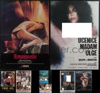 5d0872 LOT OF 8 FORMERLY FOLDED SEXPLOITATION YUGOSLAVIAN POSTERS 1970s-1980s with lots of nudity!