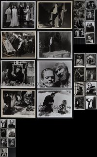 5d0732 LOT OF 31 UNIVERSAL HORROR REPRO PHOTOS 1980s scenes from Dracula & Frankenstein movies!