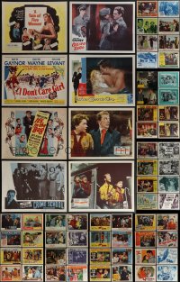 5d0301 LOT OF 111 1950S LOBBY CARDS 1950s incomplete sets from a variety of different movies!