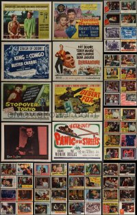 5d0303 LOT OF 109 1950S LOBBY CARDS 1950s incomplete sets from a variety of different movies!