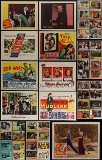 5d0318 LOT OF 73 1950S LOBBY CARDS 1950s incomplete sets from a variety of different movies!