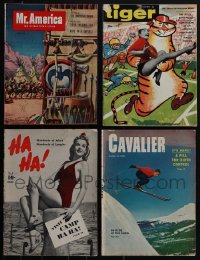 5d0432 LOT OF 4 VOLUME 1, NO. 3 MAGAZINES 1950s Mr. America, Tiger, Cavalier, and Ha Ha!