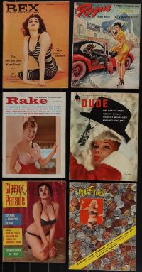 5d0430 LOT OF 6 VOLUME 1, NO. 3 MEN'S MAGAZINES 1950s-1960s Rex, Rogue, Rake, The Dude, Nugget!